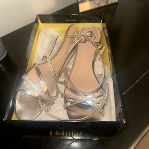 Silver Strappy Heels